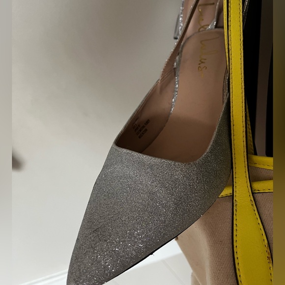 Annais Silver Glitter Pointed-Toe Ankle Strap Pumps - Picture 7 of 7